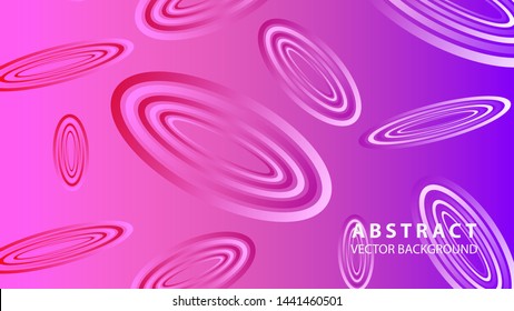 Abstract colorful oval background with gradient color - vector
