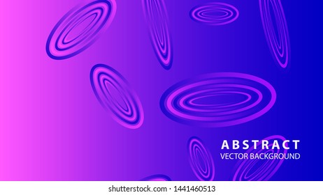 Abstract colorful oval background with gradient color - vector