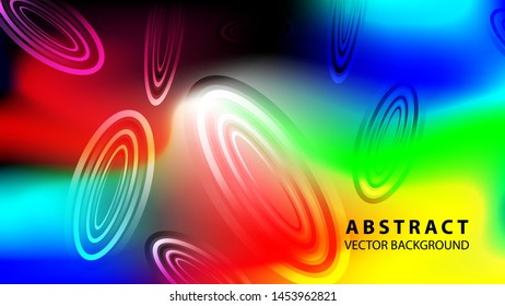 Abstract colorful oval background with gradient color - vector