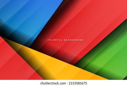 Abstract colorful overlap layer background vector