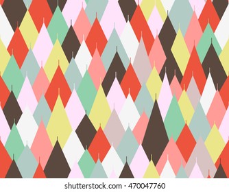 Abstract colorful overlap triangle design pattern seamless backdrop wallpaper. Vector art