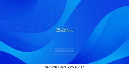 Abstract colorful overlap wave shapes blue 3D background. Modern background with trendy pattern concept. Eps10 vector