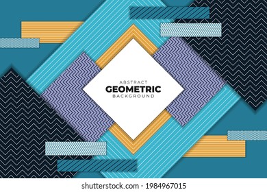 Abstract Colorful Overlapped Geometric Shape Background with Shadow