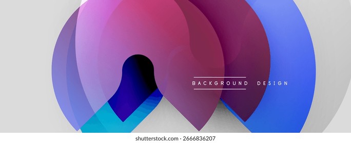 Abstrakte, farbige, überlappende Kreise erzeugen einen dynamischen visuellen Effekt. Modernes Design für Hintergründe, Präsentationen. Glatte Farbverläufe sorgen für eine lebendige Atmosphäre.
