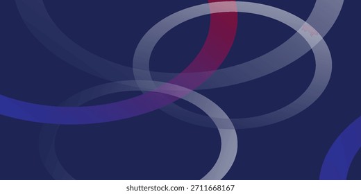Círculos coloridos Abstractas que se superponen en el fondo azul oscuro, Ilustración vectorial