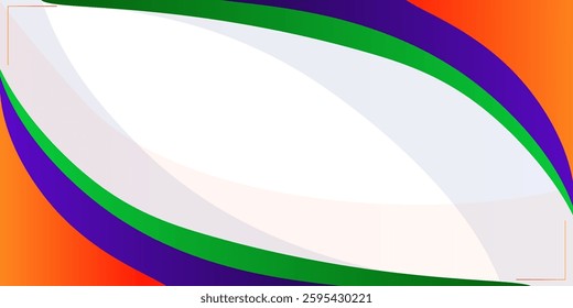 Abstract colorful overlapping curved banners with 3D background. Simple overlapping shapes on white background. Paper cut curved pattern. Vector Eps10