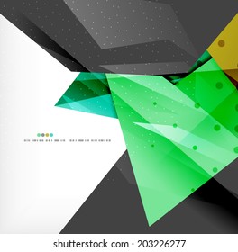 Abstract colorful overlapping shapes 3d composition