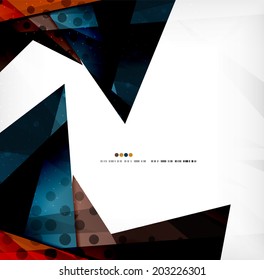 Abstract colorful overlapping shapes 3d composition