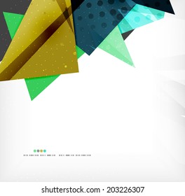 Abstract colorful overlapping shapes 3d composition