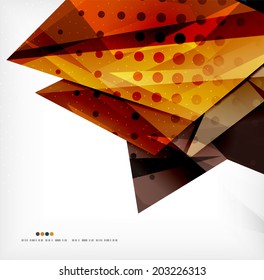 Abstract colorful overlapping shapes 3d composition