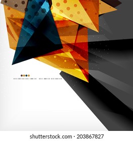 Abstrato colorido sobrepondo formas 3d composição