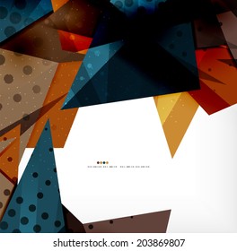 Abstract colorful overlapping shapes 3d composition