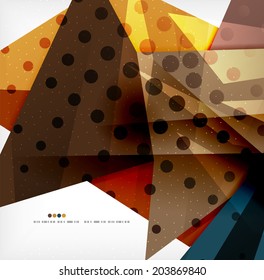 Abstract colorful overlapping shapes 3d composition