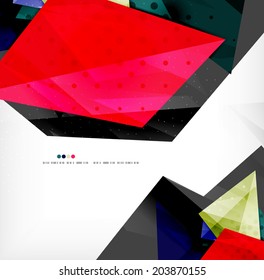 Resumen de formas coloridas superpuestas composición 3d