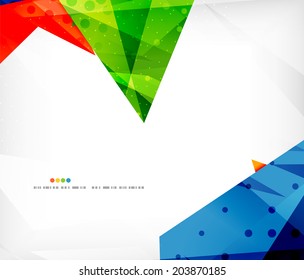 Abstract colorful overlapping shapes 3d composition