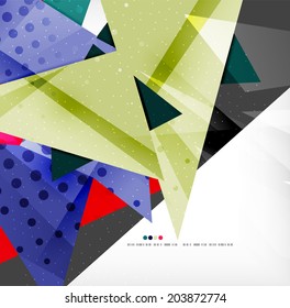 Abstract colorful overlapping shapes 3d composition