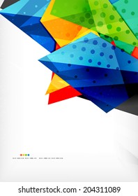 Resumen de formas coloridas superpuestas composición 3d