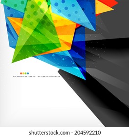 Resumen de formas coloridas superpuestas composición 3d