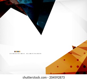 Abstract colorful overlapping shapes 3d composition