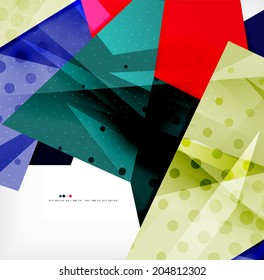Abstrato colorido sobrepondo formas 3d composição