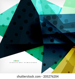 Abstract colorful overlapping shapes 3d composition