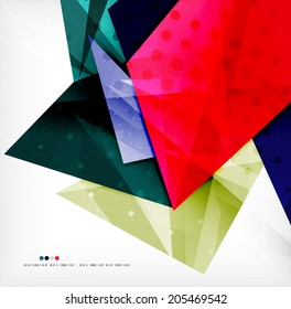 Resumen de formas coloridas superpuestas composición 3d