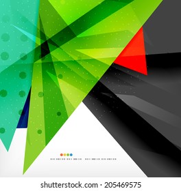 Abstract colorful overlapping shapes 3d composition