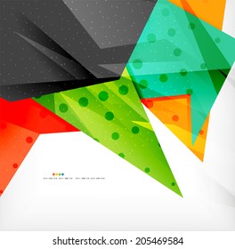 Abstract colorful overlapping shapes 3d composition