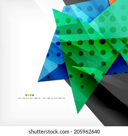 Abstract colorful overlapping shapes 3d composition