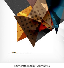 Abstract colorful overlapping shapes 3d composition