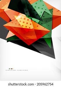 Resumen de formas coloridas superpuestas composición 3d