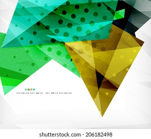 Abstract colorful overlapping shapes 3d composition