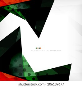 Abstract colorful overlapping shapes 3d composition
