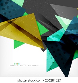 Abstrato colorido sobrepondo formas 3d composição