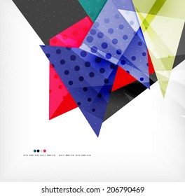 Abstrato colorido sobrepondo formas 3d composição
