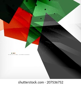 Abstract colorful overlapping shapes 3d composition
