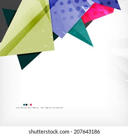 Abstract colorful overlapping shapes 3d composition