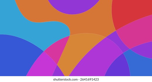 Abstract colorful overlapping shapes (5)