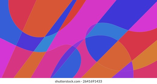 Abstract colorful overlapping shapes (6)