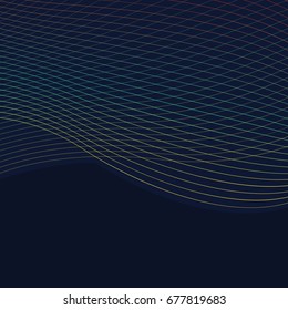 abstract colorful overlay wave lines network background