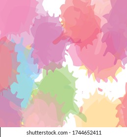 Abstract colorful paint brush and flick colours pattern background. nice watercolor paint splash texture background.