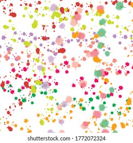 Abstract colorful paint brush and flick colours pattern background. nice watercolor paint splash colors texture background.
