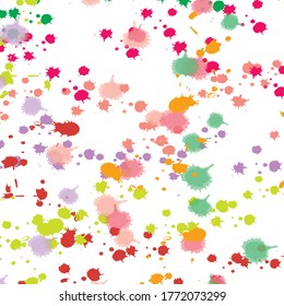 Abstract colorful paint brush and flick colours pattern background. nice watercolor paint splash colors texture background.