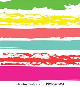 abstract colorful paint brush horizontal lines pattern background