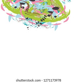 abstract colorful paint brush and scribble lines texture background. creative colorful nice brush strokes for your design. vector illustration