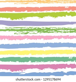 abstract colorful paint brush and scribble with horizontal lines pattern. creative colorful nice brush strokes and hand drawn with horizontal lines background. vector illustration