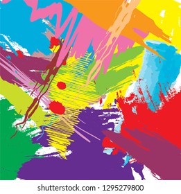 abstract colorful paint brush and scribble lines textures background. creative colourful nice brush strokes and hand drawn for your design. modern beautiful grung and stripes pattern 