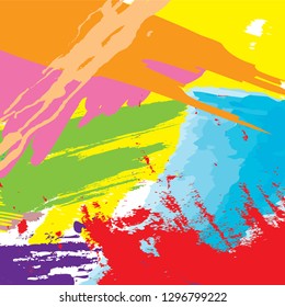 abstract colorful paint brush and scribble texture background. colorful nice brush strokes and hand drawn pattern for your design. modern beautiful grunge and stripes pattern. vector illustration
