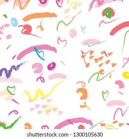 abstract colorful paint brush and scribble lines pattern background. colorful nice brush strokes and scribble lines pattern background for Valentine's day