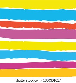 abstract colorful paint brush and scribble horizontal lines pattern. colorful nice brush strokes and hand drawn horizontal lines pattern background for your design